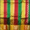 Multicolor Pattu Parikini with contrast border -(SSV-50) - Click here to View more details about this Product